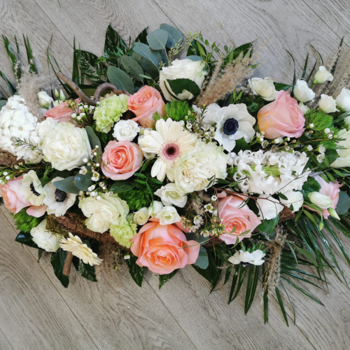 DESSUS DE CERCUEIL HOMMAGE ROSE