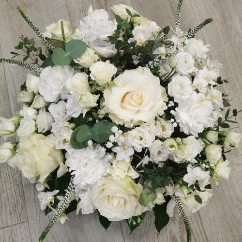 PANIER FLEURI SÉRÉNITÉ BLANC